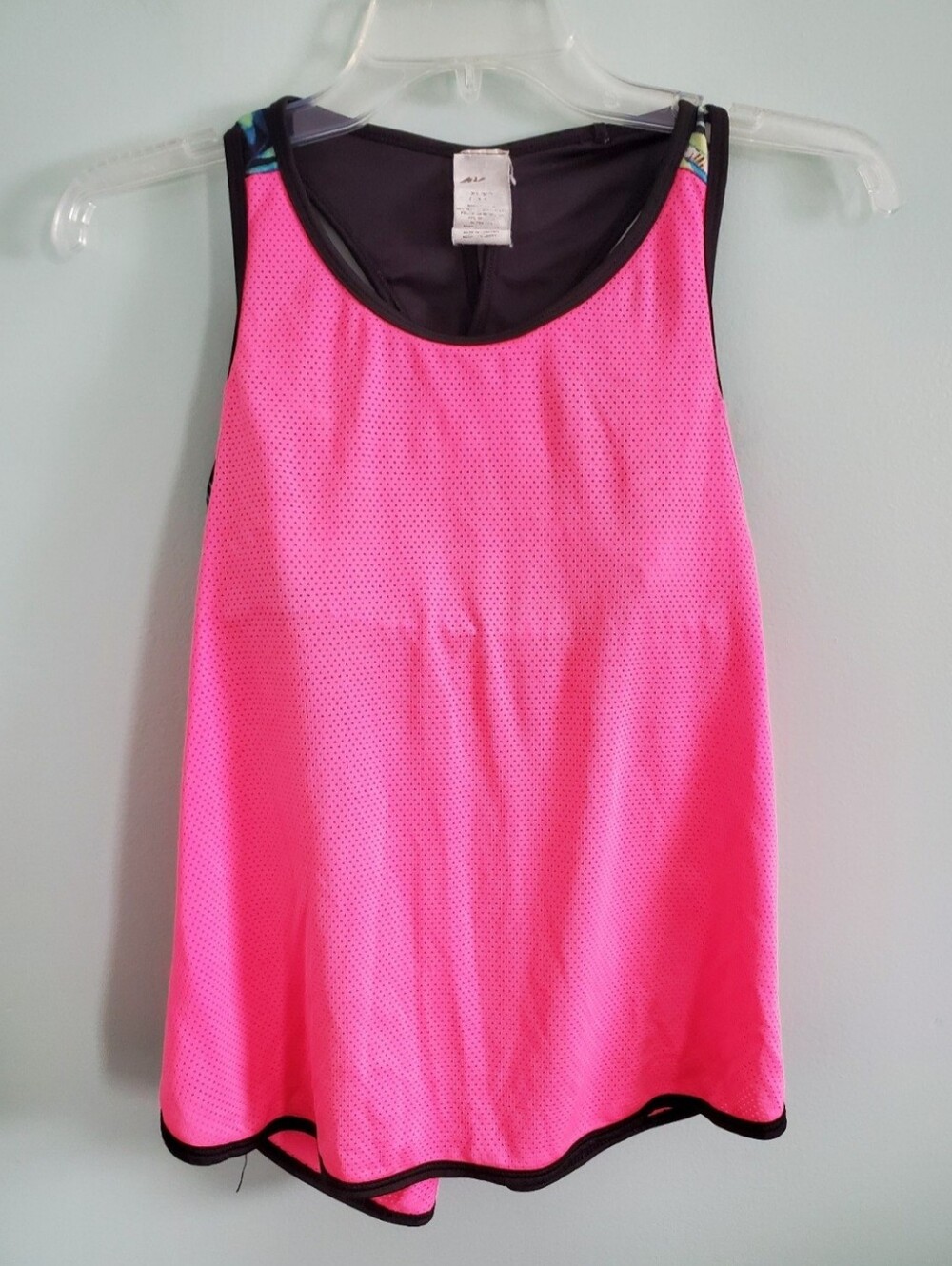 Avia Hot Pink Athletic Tank with Black Trim